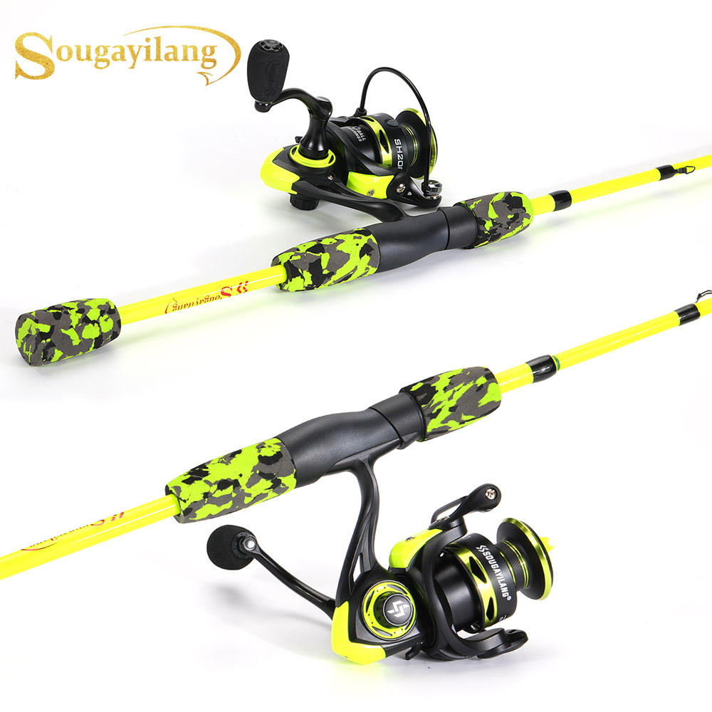 Fishing Rod Carbon Fiber - Set Pancing Spinning Sougayilang 1.7m dengan