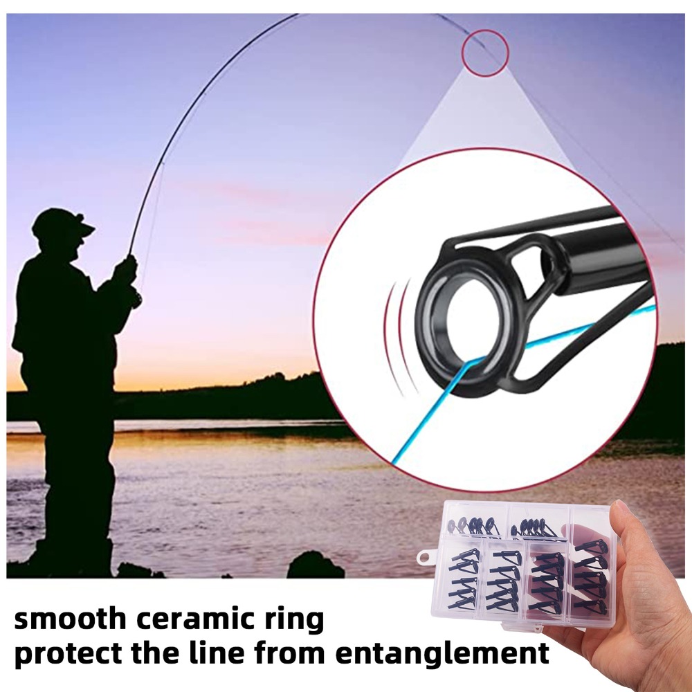 30PCS Kit Perbaikan Ujung Jora - Fishing Rod Guide Replacement ulasan dan harga